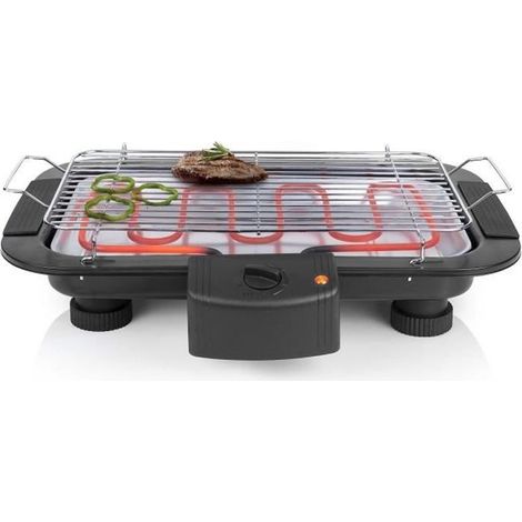 Barbecue électrique de table BQ2813 - Noir - 2000W - Surface de cuisson 38x22cm