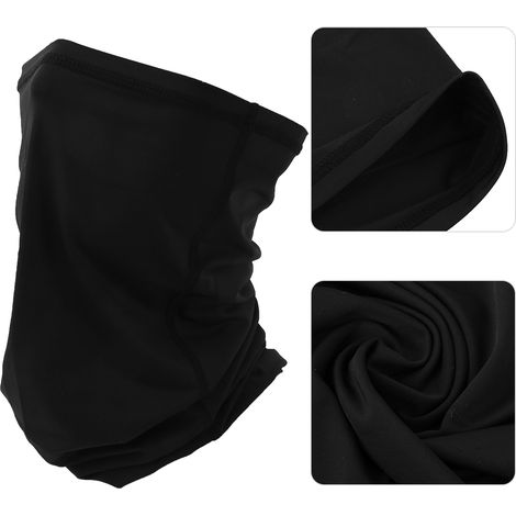 Masque anti-UV pour cyclisme, cache-visage aéré pour activités sportives en extérieur, couleur noire