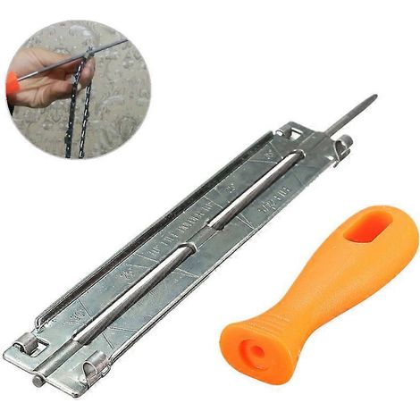 Porte-lime pour tronçonneuse Silverline 5/32'', affûteur de chaîne 4 mm (1/5)