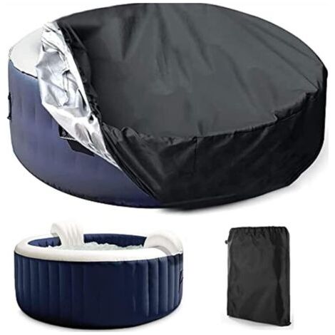 Copertura protettiva per piscina o spa, copertura solare rotonda per spa da esterno, copertura rotonda per spa, telo protettivo antipolvere, impermeabile e resistente ai raggi UV (210 cm x 30 cm)