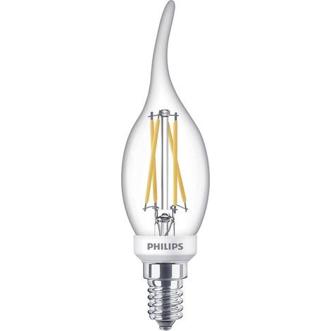 Philips LED WarmGlow Bombilla Vela Transparente 40W