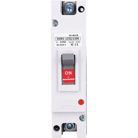 Disjoncteur 1P MCCB Protection de batterie solaire interrupteur isolateur protecteur 125A 250V DC (1/5)