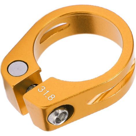 Sattelstützenklemme für Rennrad/Mountainbike, Sattelstützenschloss, Aluminiumlegierung, goldfarben (1/5)