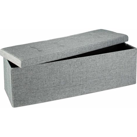 Banco de almacenamiento plegable de tela de lino (1/5)