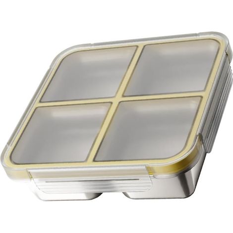 Boîte à bento compartimentée en acier inoxydable 304 de qualité (1/5)