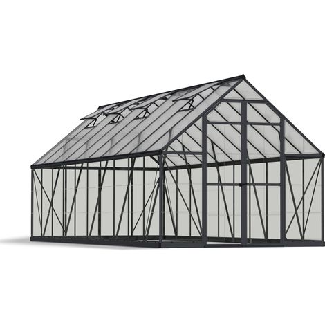 Palram - Canopia Aluminium Gewächshaus Balance 820 Anthrazit 607x229 cm (1/5)