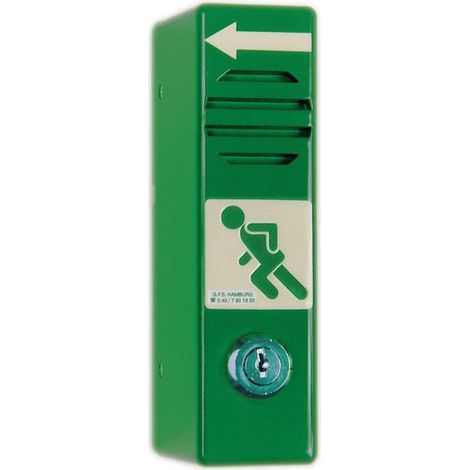 Alarme de poignée de porte pivotante 900 000 cylindre rond avec 2 clés laqué vert Base (1/4)