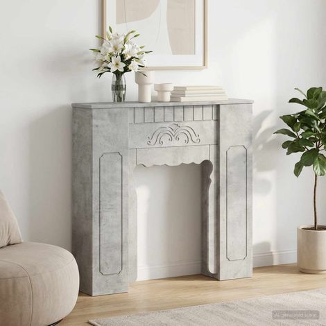 vidaXL Cornice per camino Grigio Cemento 93 x 20 x 89 cm