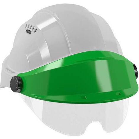 CASQUE 'ORIZON' GRIS VISIERE VERTE AVEC LUNETTE TALIAPLAST - 563783