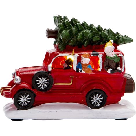 Maison De Village De Noël - Décoration De Bureau Avec Lumières Led Blanches Chaudes Et Musique - Fonctionne Sur Piles - Figurine De Paysage Festif (1/5)