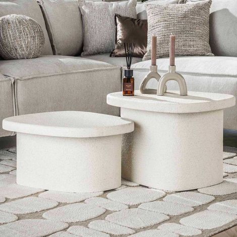 Set de 2 tables basses Marbella Elegance-marbre composite (1/5)