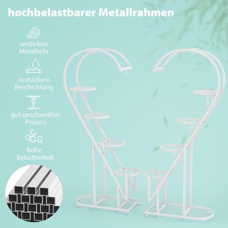 Gartenhaus Northix heart-shaped plant stand Metall 148 cm 94 cm (1/3)