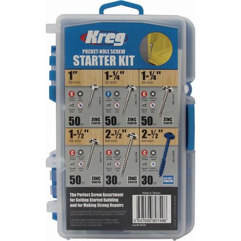 KREG SK04 Kit di avviamento per viti a tazza 260 pezzi - SK04-INT