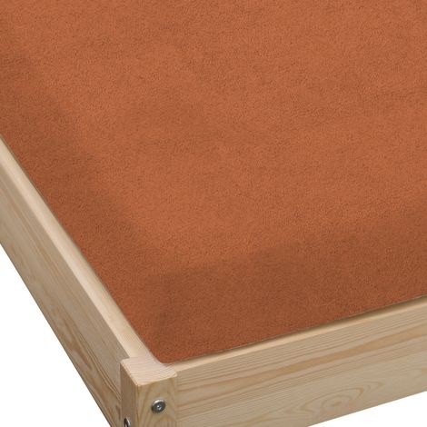 Lenzuolo con angoli in spugna 160x200 rosso spesso (1/3)