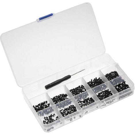 500 vis M2, M2.5 et M3 à tête plate Phillips pour ordinateur portable/carnet de notes (1/4)