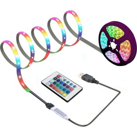 Striscia LED da 3 m con telecomando a 24 tasti, luce LED USB per decorazioni per feste e progetti fai da te (1/5)