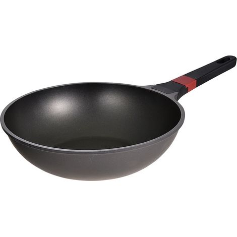 Wok in alluminio pressofuso senza coperchio, induzione, Denia Experto ø28 cm