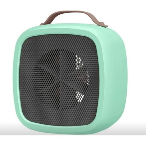 Mini chauffe-mains d'extraction domestique à chaleur rapide petit radiateur dortoir radiateur électrique portable radiateur de salle de bain 10 × 14 × 14 cm (vert)