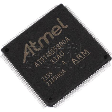 Electronic components AT91M55800A-33AU AT91SAM7S128D-AU (5 units)