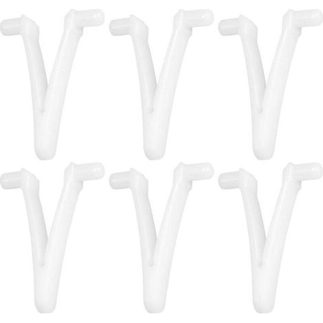 6pcs Piscine d'approvisionnement Papillon v Clip pour Piscine Spa Brosse Feuille râteau Feuille Skimmer tête d'aspirateur pour Nettoyage de Piscine-JUSCH (1/5)