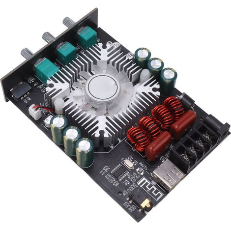 Module amplificateur de puissance numérique Bluetooth, son HD, réglage des aigus et des graves, carte d'amplification DC 15‑36V (1/5)
