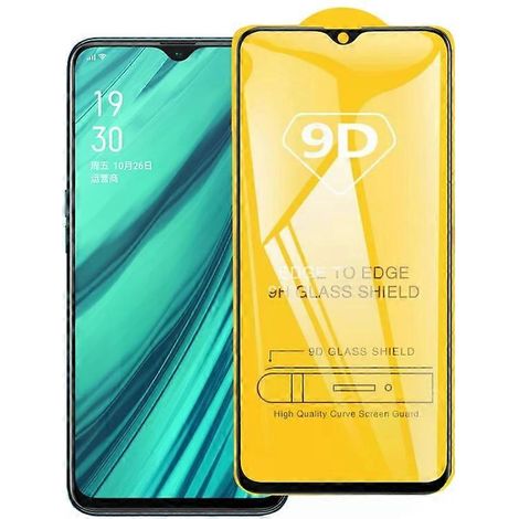 Protection d'écran en verre trempé 9D avec adhésif intégral pour OPPO A9X (1/5)