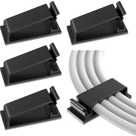 60 attaches de câble avec colle, clips adhésifs 3M (1/5)