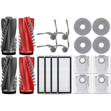 Hauptseitenbürste, HEPA-Filter, Reinigungstuch, Staubbeutel für Roborock Qrevo L / QR 798 / QV 35A / QR 598 Saugroboter (1/5)