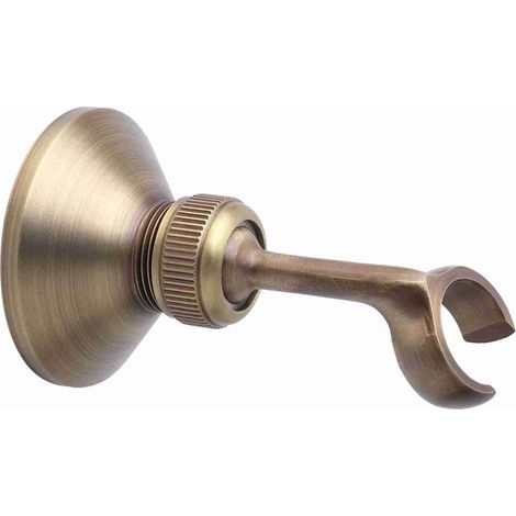 Support pommeau de douche réglable en laiton électrodéposé, socle étrier salle de bain, avec 2 chevilles (1/5)