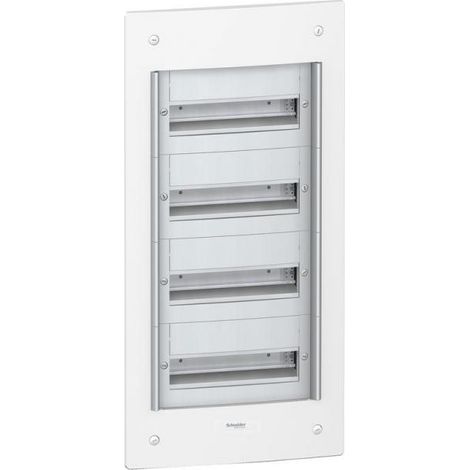 Schneider Electric – Coffret encastré Pragma – 4 rangées – 52 modules – Installation encastrée – Pour espaces confinés