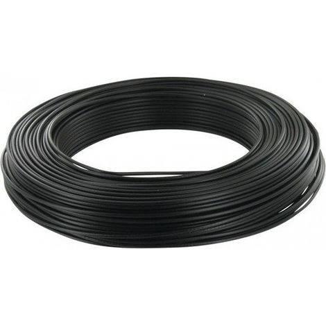 Câble d'installation H07V-U FILS & CÂBLES 1x2,5 mm² 10 m Noir PVC