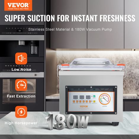Machine à emballer sous vide à chambre 320 W machine d'emballage sous vide taille compacte 320 mm dans la cuisine domestique et pou… (1/5)
