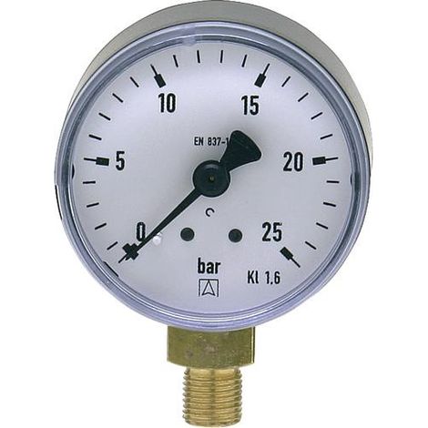 manometre diametre 50, 1/8" dessous 0-25 bar