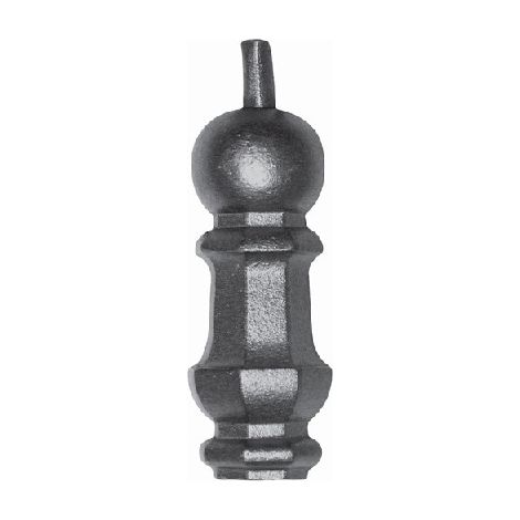 Equerre pour rampe, garniture droite pour barreaux de Ø16mm - Hauteur 95mm largeur 35mm - Fonte - À souder - DECO FER FORGE