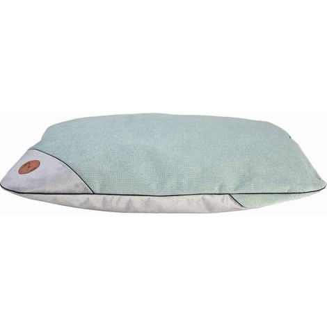 Cuscino Frida in velluto argento e menta, 100 cm x 80 cm (1/5)