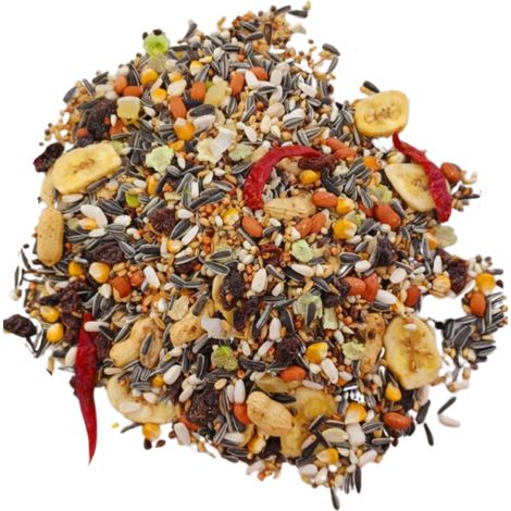 Nourriture Premium pour perroquets - Mélange exotique pour perroquets - un mélange de fruits exotiques pour grands perroquets 1 kg