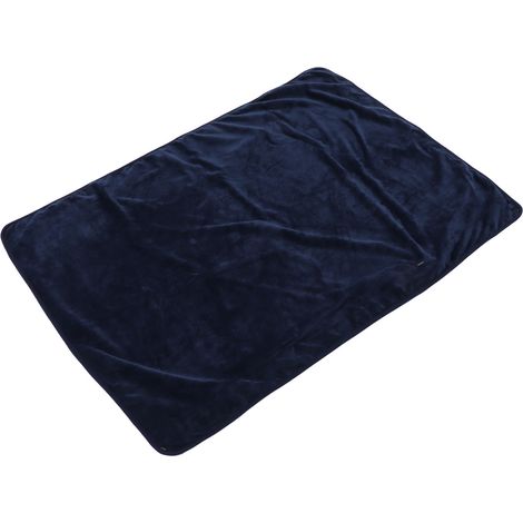 Babydecke, weich, warm, einlaufsicher, doppelseitig, Plüsch, tragbar, für Zuhause und Büro, Marineblau (1/5)