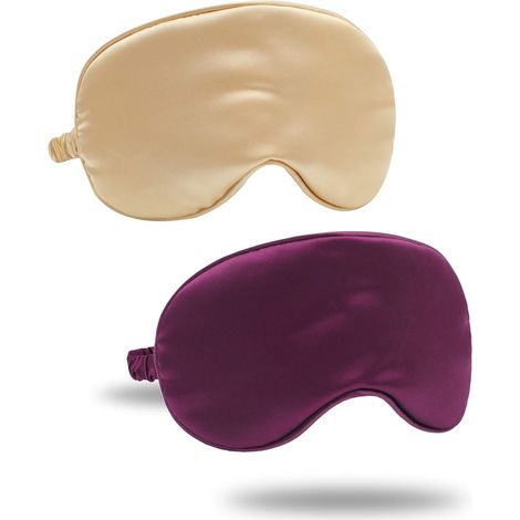 Masque De Sommeil - Satin Polyester Élasthanne Avec Doublure Coton - Occultation Totale Adaptatif Pour Dormeurs Sur Le Côté - 1 Pièce (1/5)