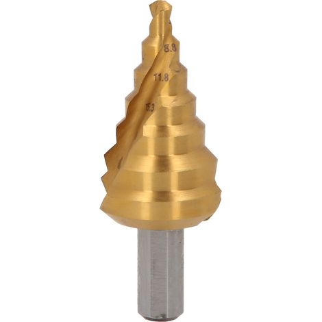 KS Tools HSS-TiN Stufenbohrer,Ø 5-28 mm, 7 Stufen (1/4)
