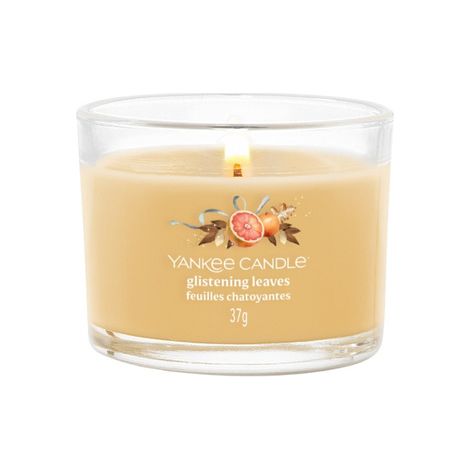 Yankee Candle Signature Mini-Kerze im Glas mit glitzernden Blättern, 37 g (1/3)