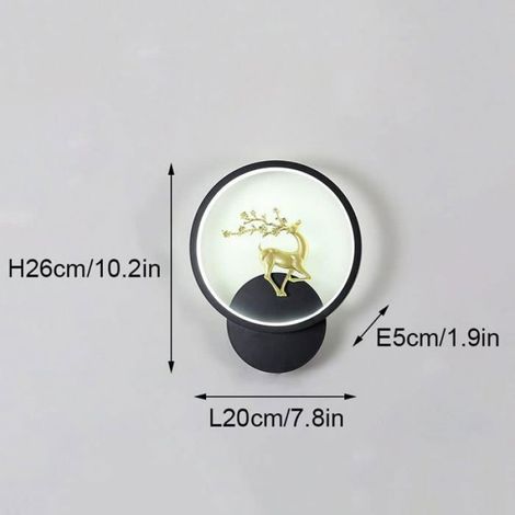 Applique Murale - Lampe Murale LED 12 W - Pour Chambre À Coucher Et Table De Chevet - Noir - Unité (1/4)