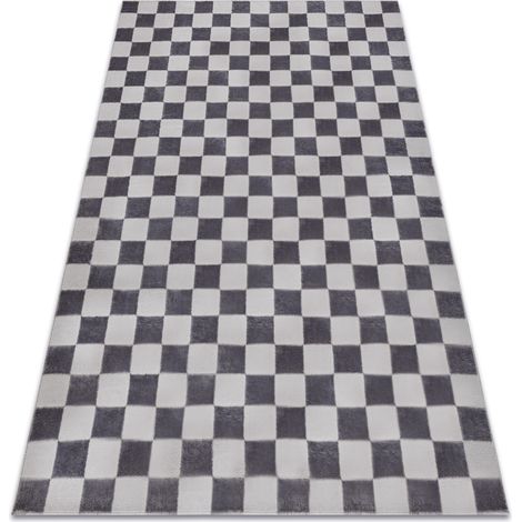 Alfombra AURA EB112 gris - Tablero de ajedrez, estructural, moderna grey 120x170 cm