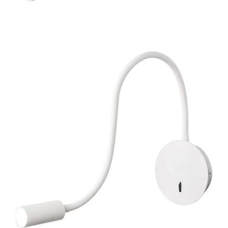 Applique murale Liseuse Applique Murale 3W LED 3000K  Lampe de Lecture Col de Cygne Lampe,  （Blanc） (1/5)