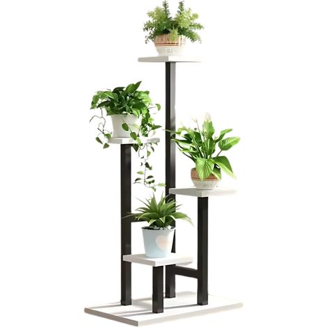AIUOLA DA FIORI IN ALTO [METALLO] LOFT BIANCO E NERO A 4 LIVELLI [AIUOLA DA FIORI 3]