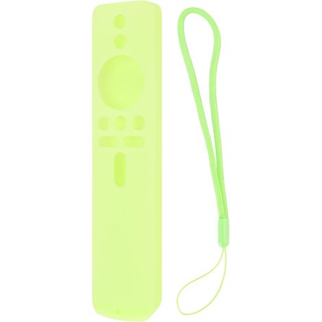 Rutschfeste Silikon-Schutzhülle für die Xiaomi TV Stick 4K Fernbedienung mit Handschlaufe, fluoreszierendes Grün (1/5)