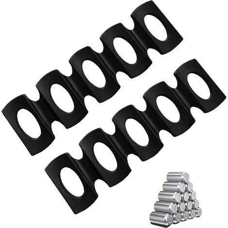 2 Pièces Range Bouteille Frigo, Porte Bouteille Vin Silicone, NoirCanette Frigo, Facile À Empiler Rangement, Peut Contenir Un Maximum de 10 Bouteilles, pour Bière, Boissons