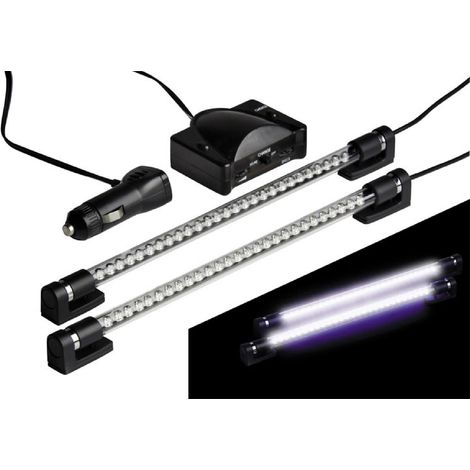 Tube Neon 36 LEDs spinning - Avec sound control - Blanc - 16.5cm