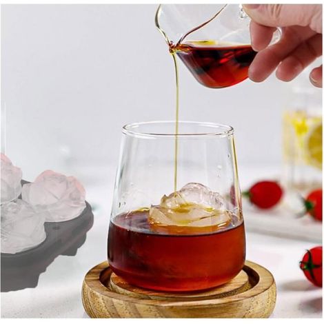 Moule a glace à rose 4 cavités, Fleur grand bac à glaçons en silicone avec couvercle, Moule DIY pour les cocktails, le BAC A GLACON (1/4)
