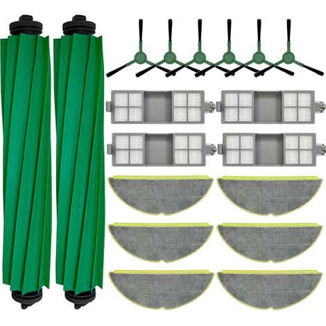Kit Roomba 205 de 18 pièces : 2 brosses rotatives, 4 filtres HEPA, 6 lingettes de nettoyage, 6 accessoires latéraux (1/5)
