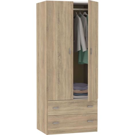 MUEBLES PITARCH Armario 2 Puertas 2 Cajones Roble Cambrian - ref: 6083-AR (1/5)